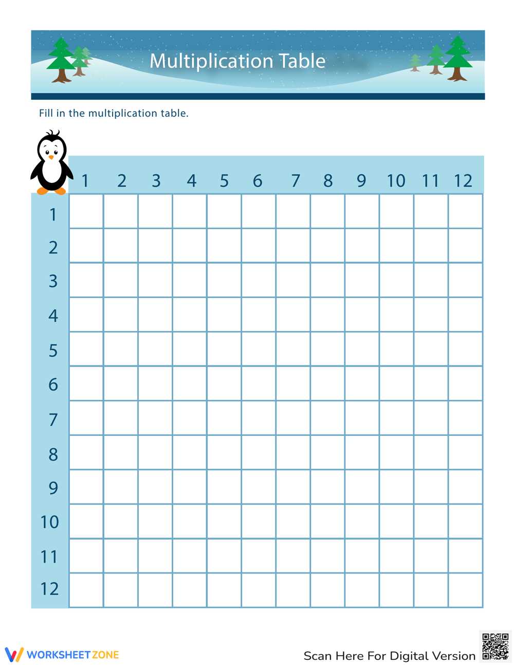 blank multiplication tables 1 12 printable worksheets blank multiplication tables 1 12 printable worksheets