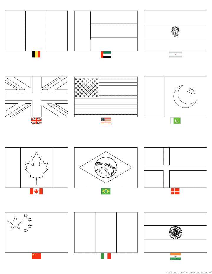 blank printable flags