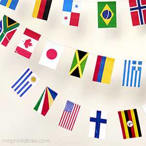blank printable flags