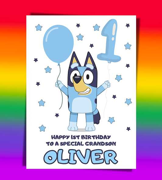 bluey birthday card printable