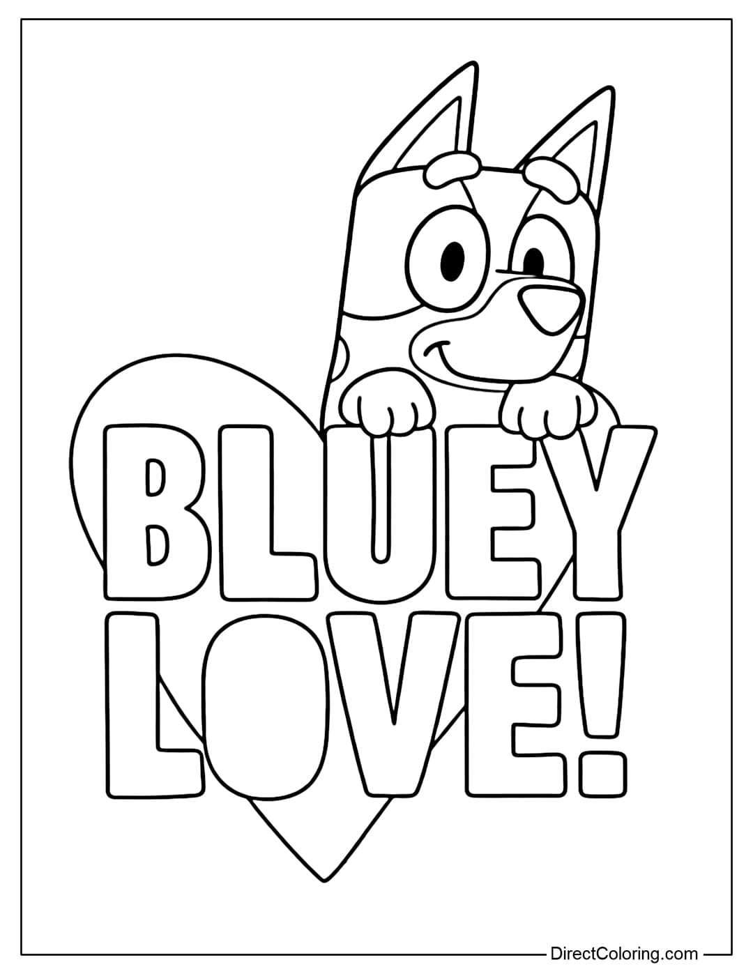 bluey printable colouring pages
