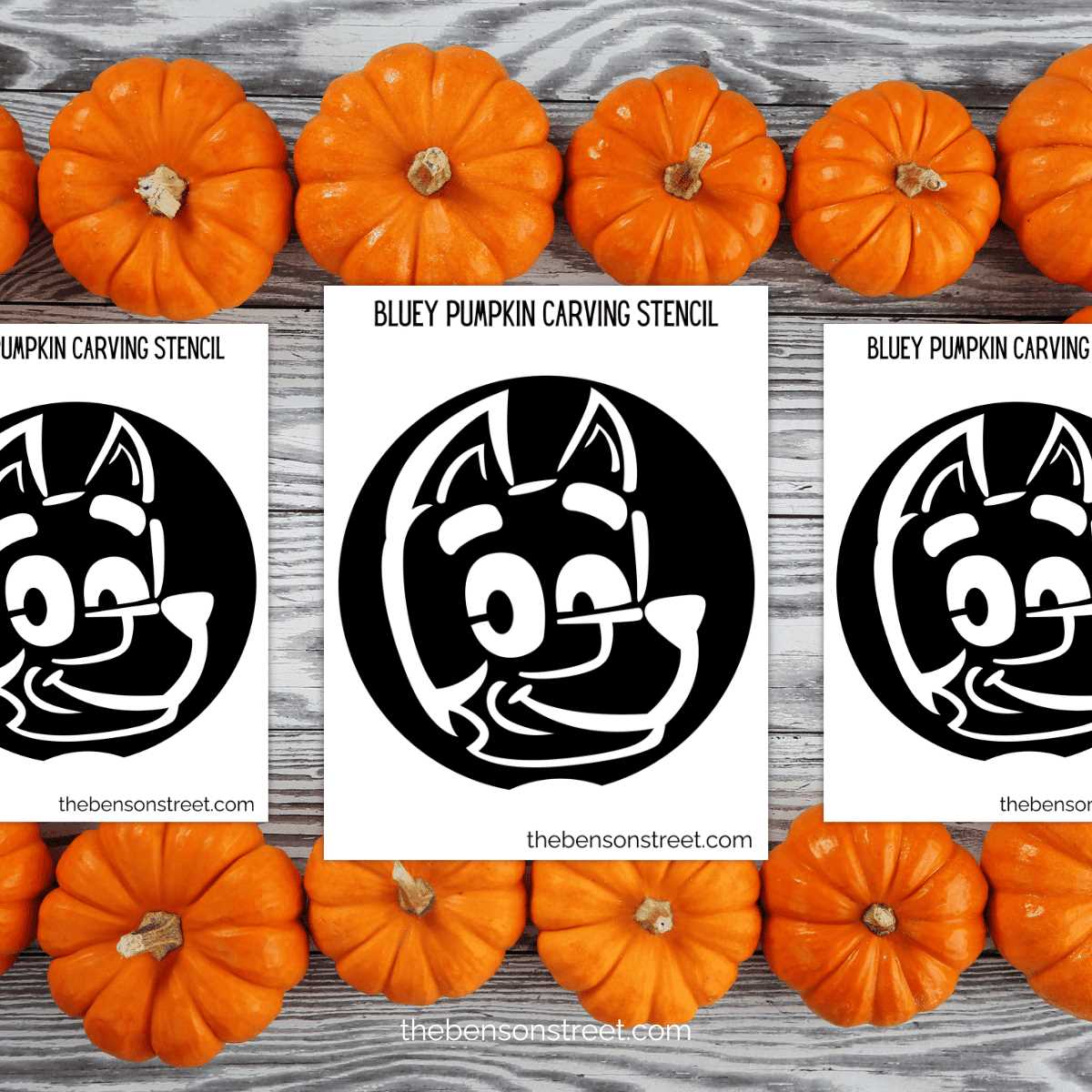 bluey pumpkin stencil printable