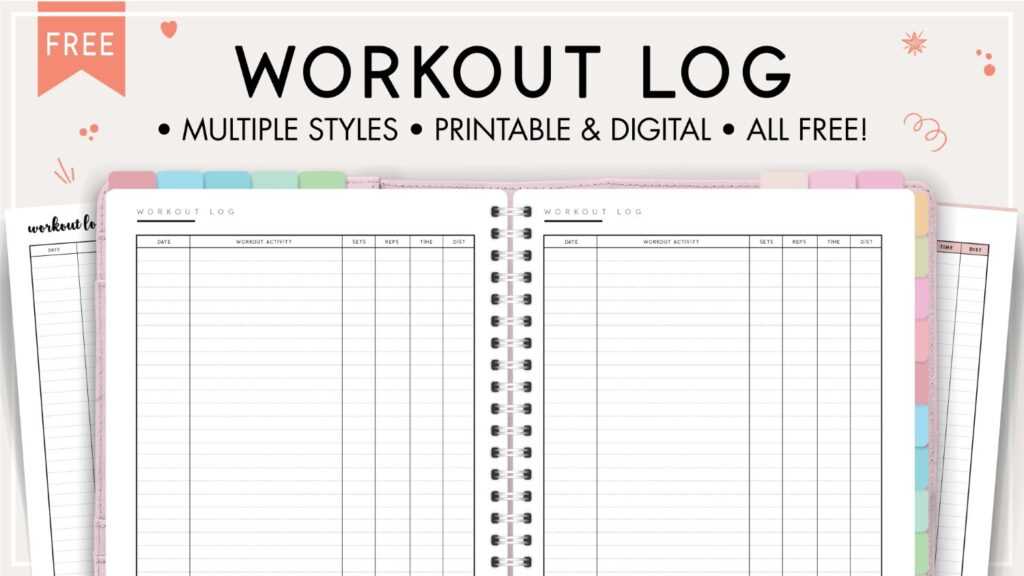 printable workout tracker