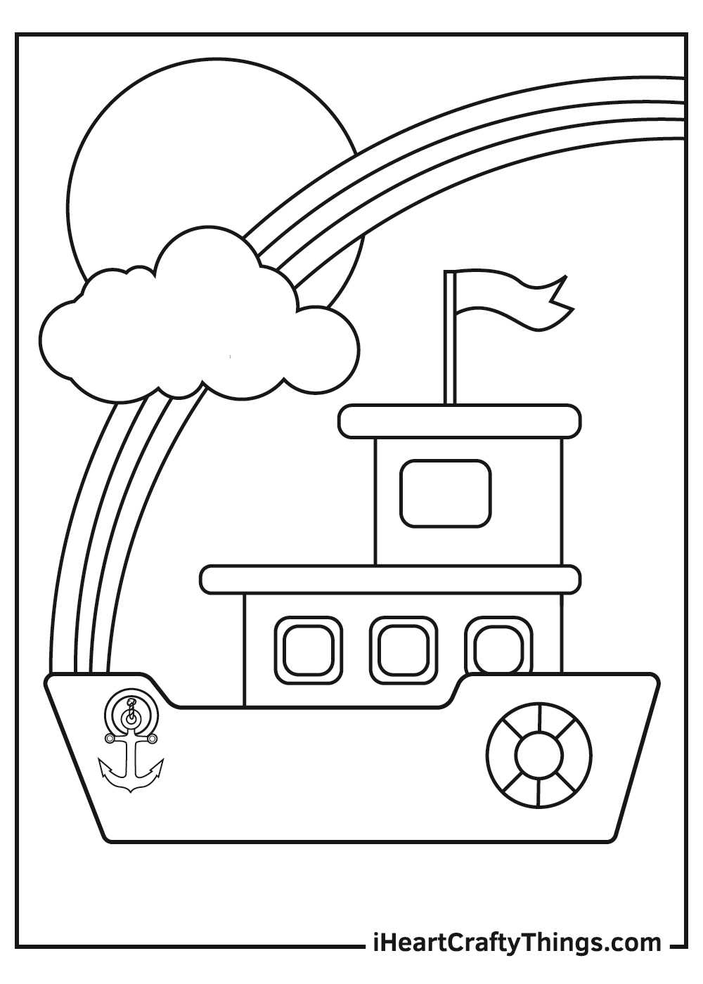 boat printable coloring pages