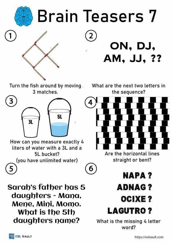 brain teasers printable free brain teasers printable free