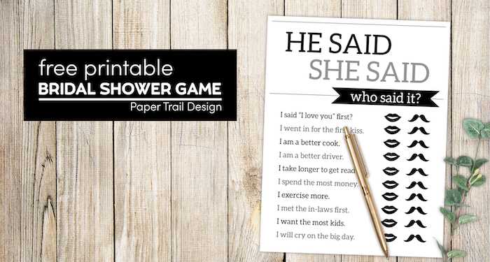 bridal shower game printables bridal shower game printables