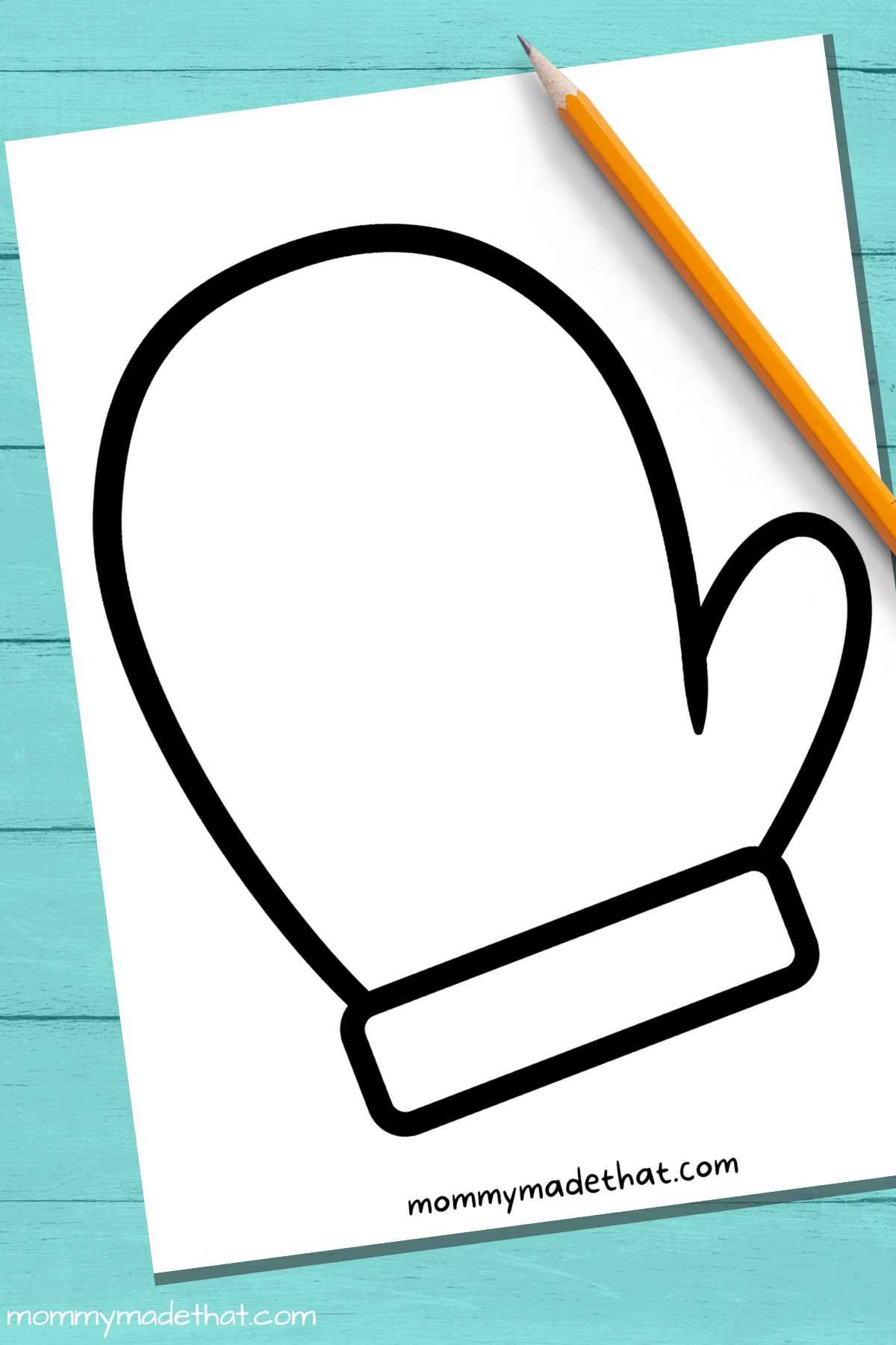 mitten outline printable mitten outline printable