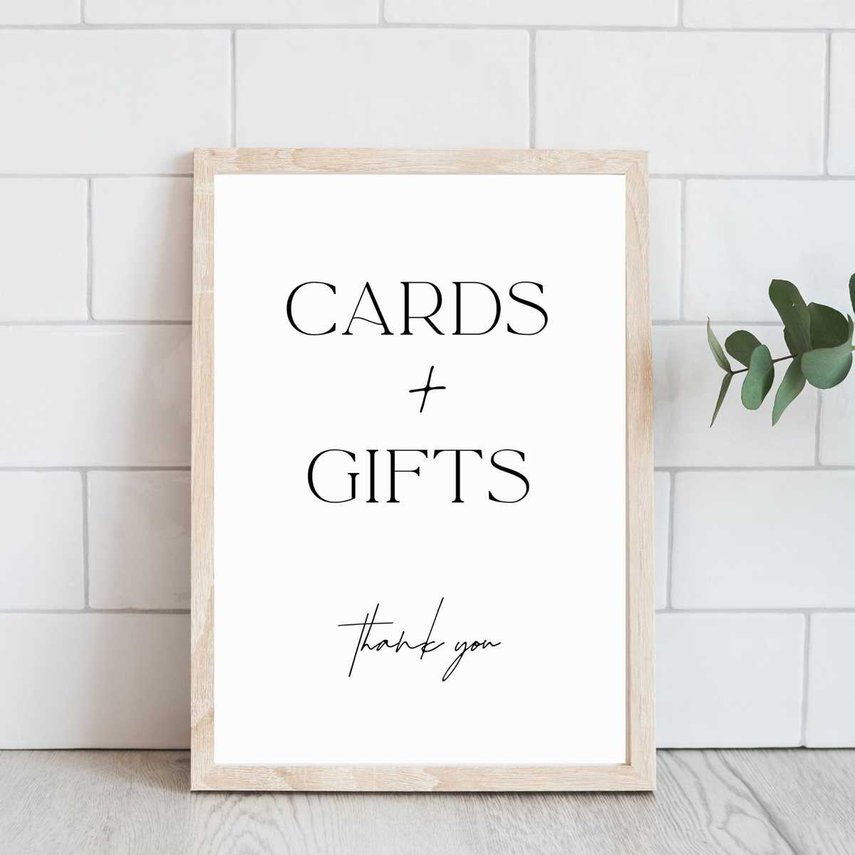 free printable cards and gifts sign