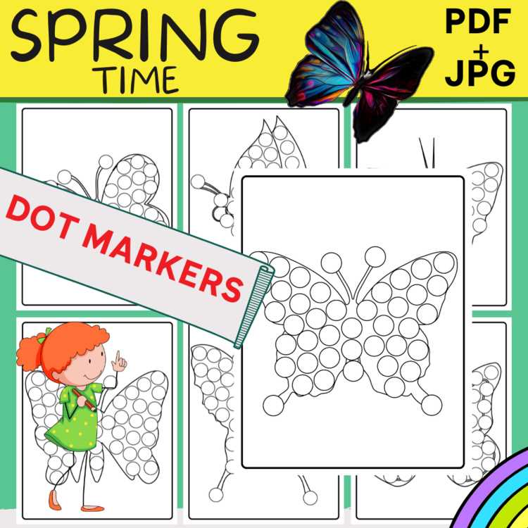 butterfly dot marker printable