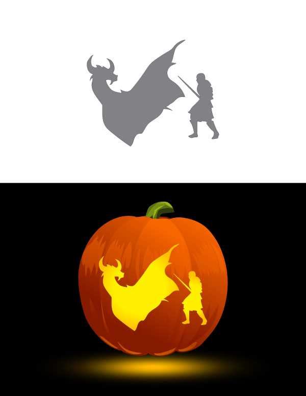 printable dragon pumpkin carving stencils