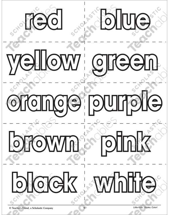 color word printables color word printables
