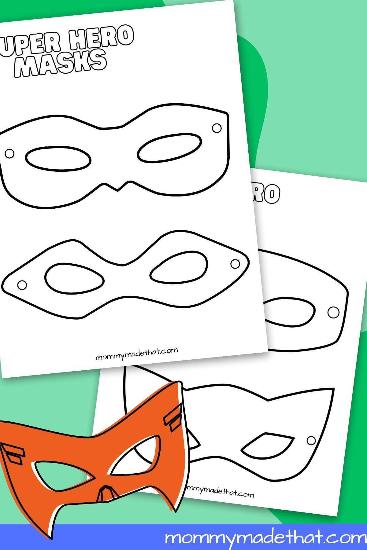 superhero printable masks