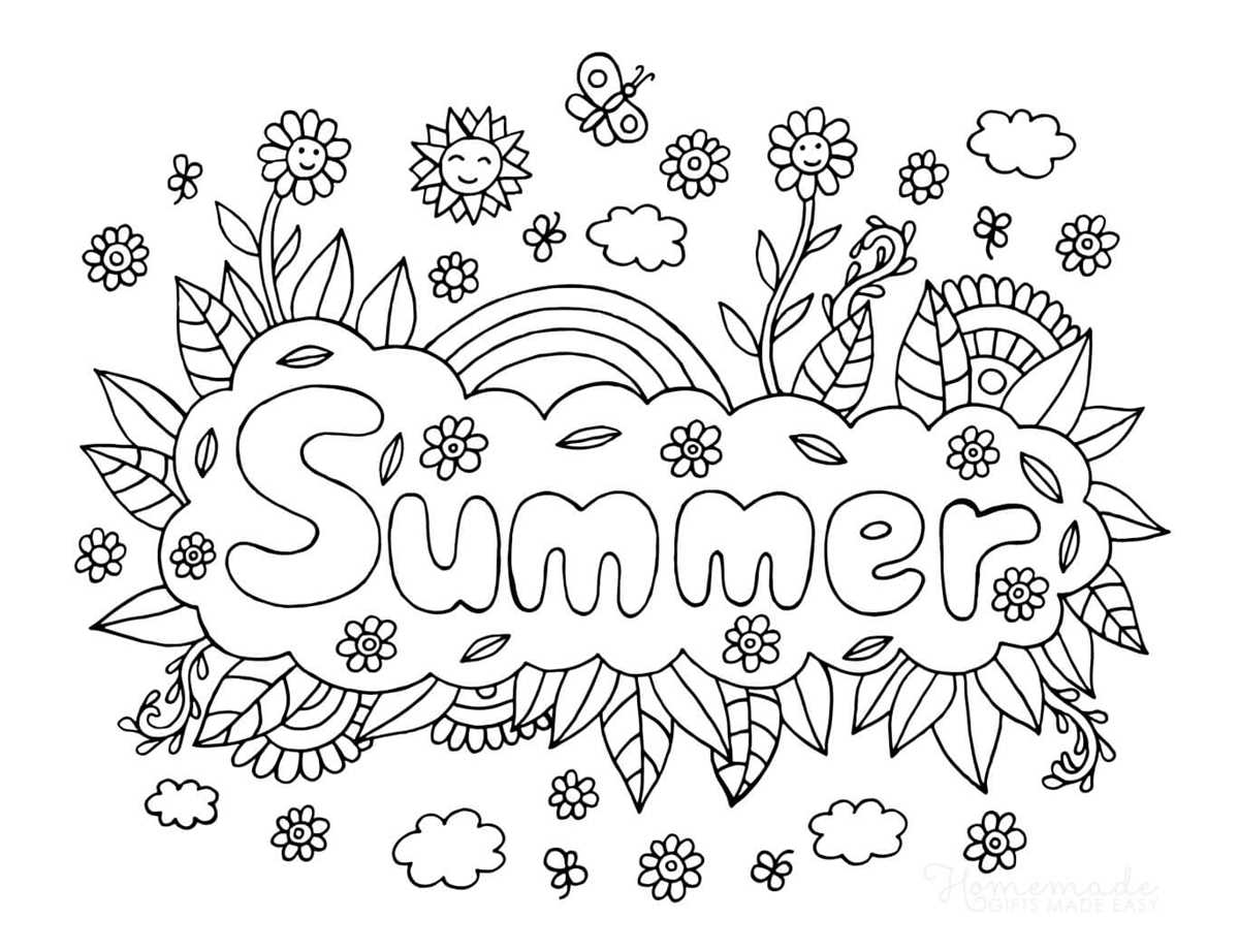 summer coloring pages printable free
