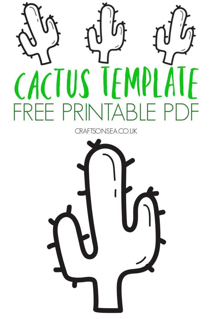 cactus template printable cactus template printable