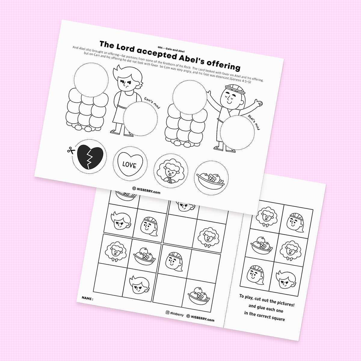 cain and abel printable story