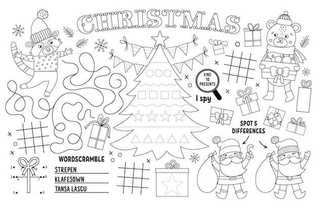 christmas printable placemats