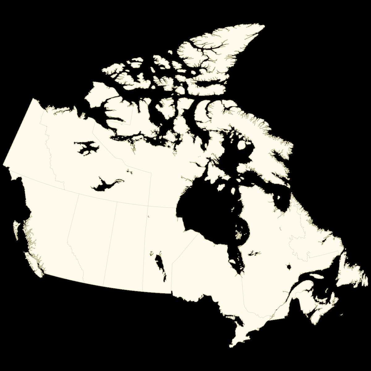 canada blank map printable