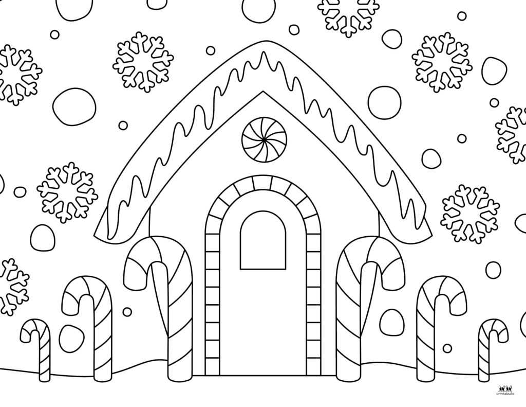 candy cane coloring page printable