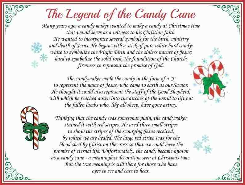 candy cane legend printable candy cane legend printable