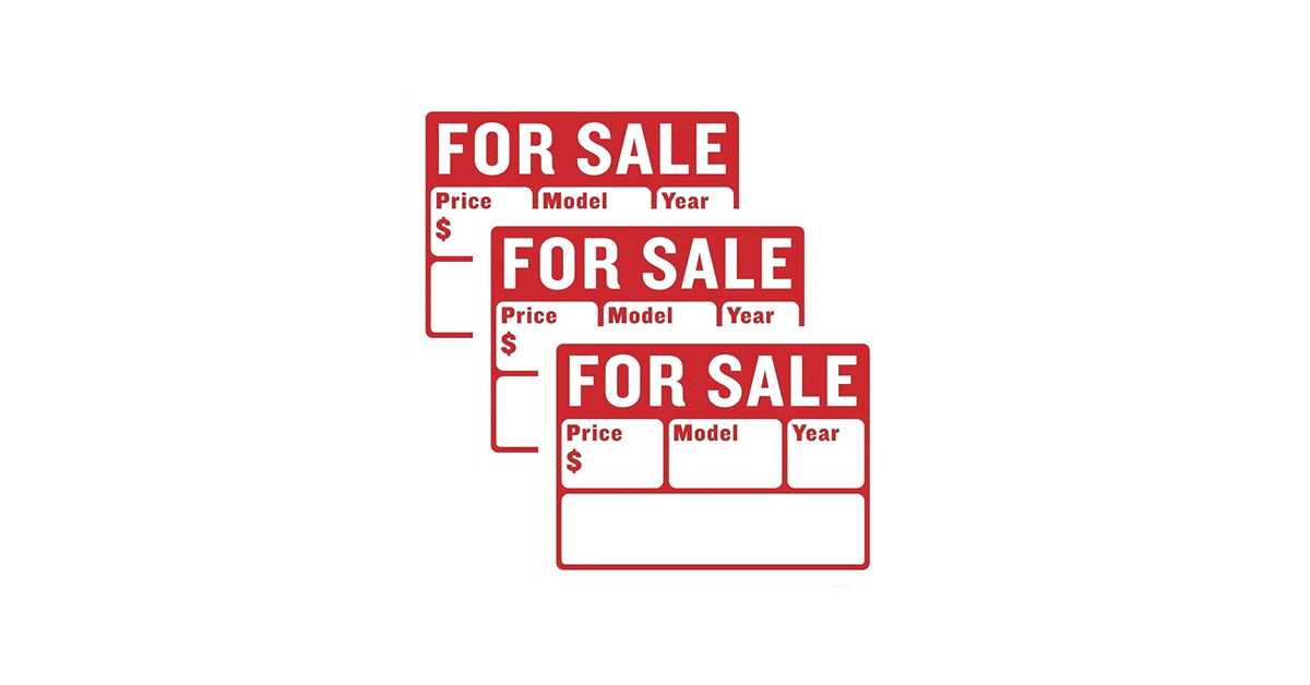 car sale signs printable