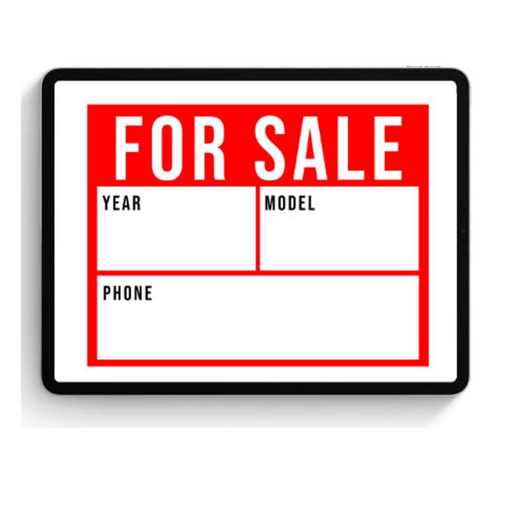 car sale signs printable