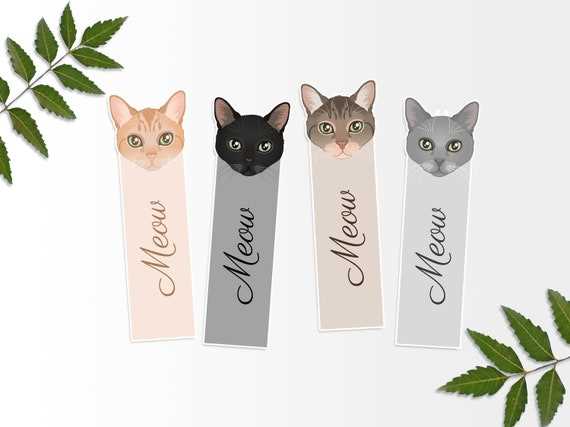cat bookmarks printable