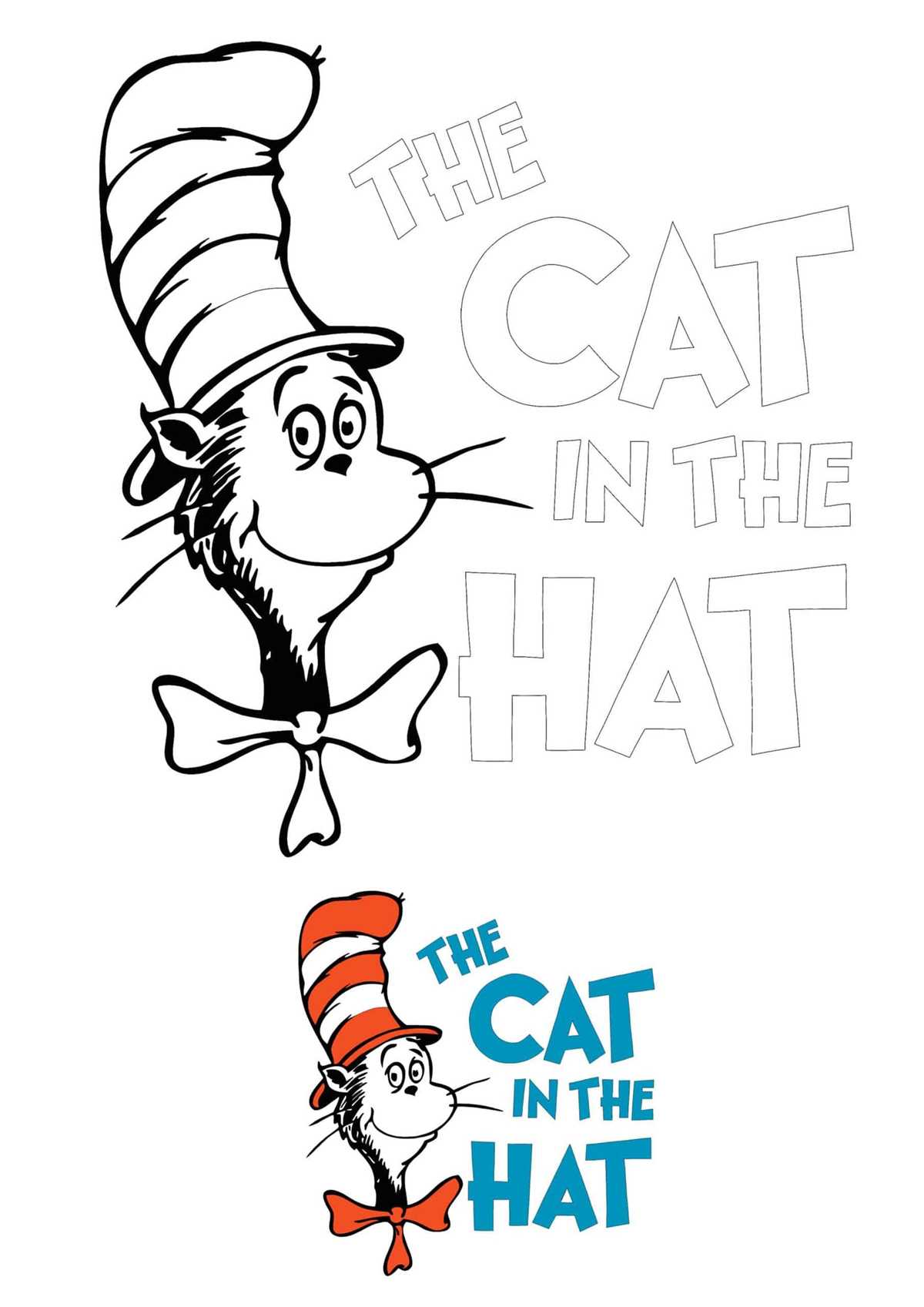 cat in the hat printable pictures