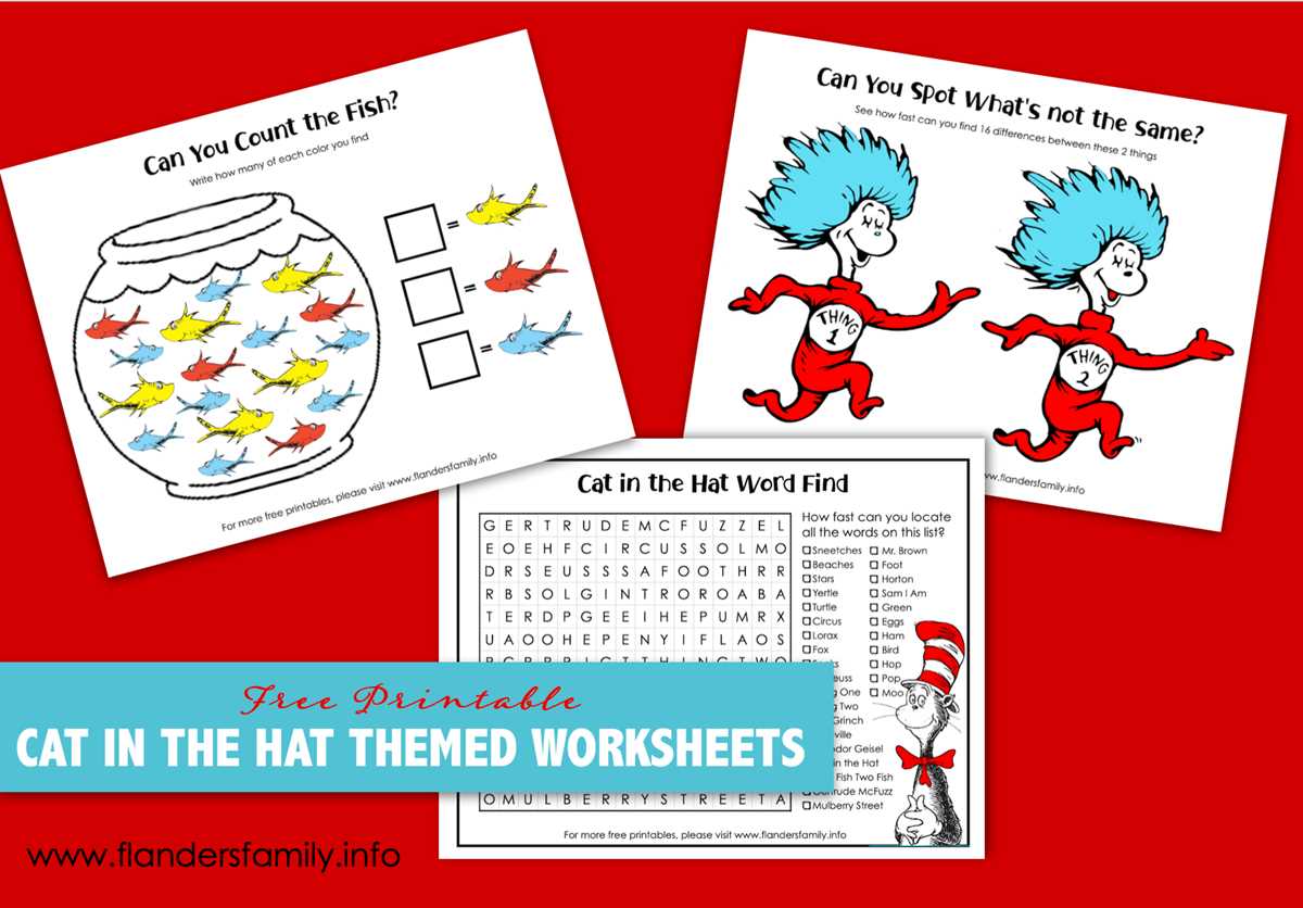 cat in the hat printable pictures