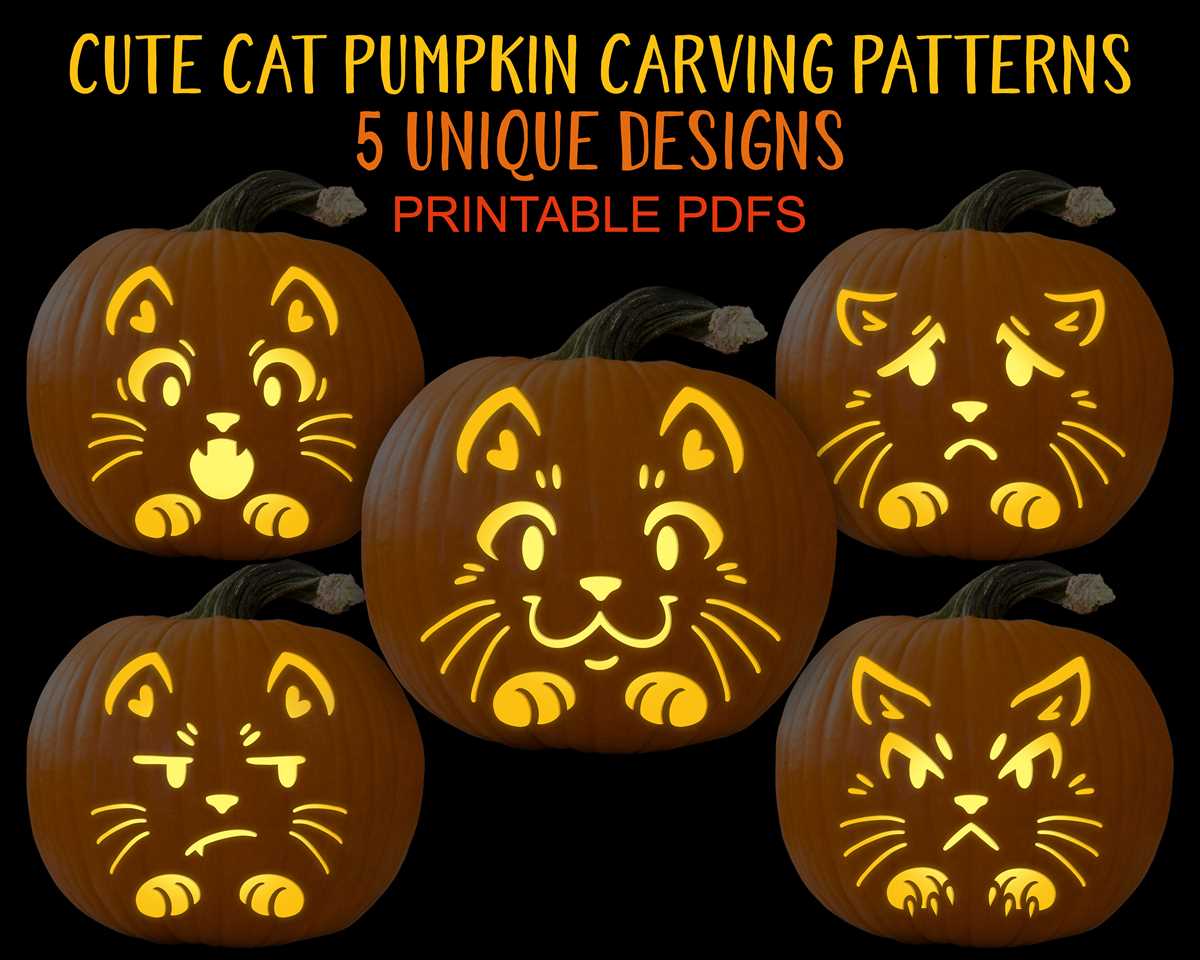 cat pumpkin carving printable cat pumpkin carving printable