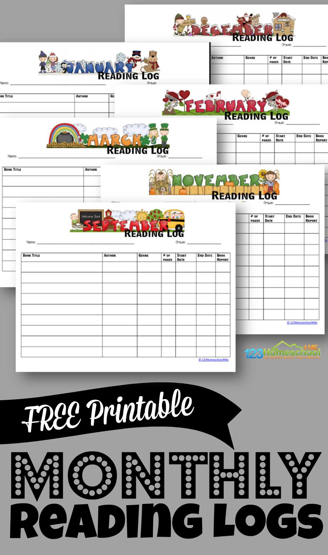 reading logs printable reading logs printable