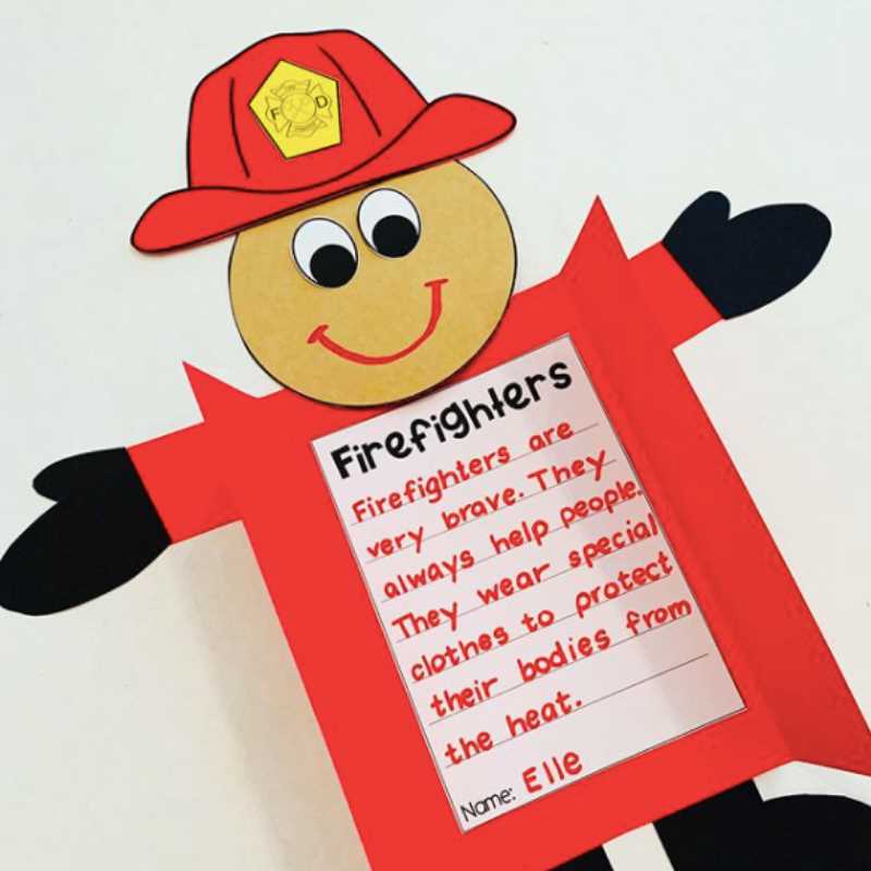 printable firefighter craft printable firefighter craft
