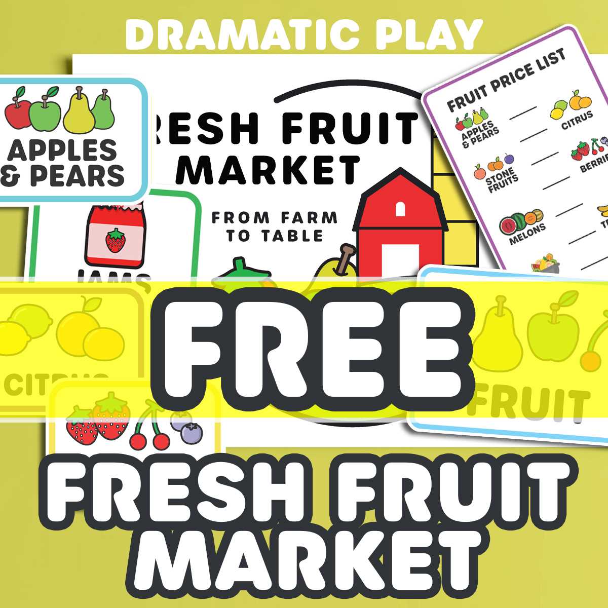 grocery store dramatic play free printables