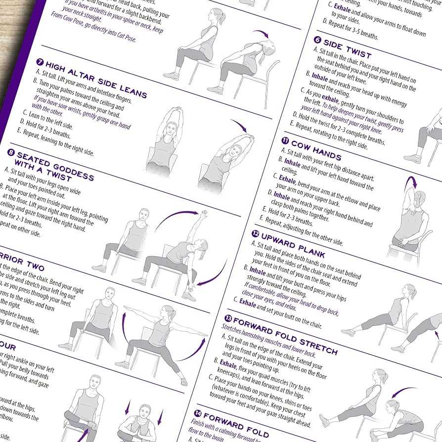 chair yoga poses printable