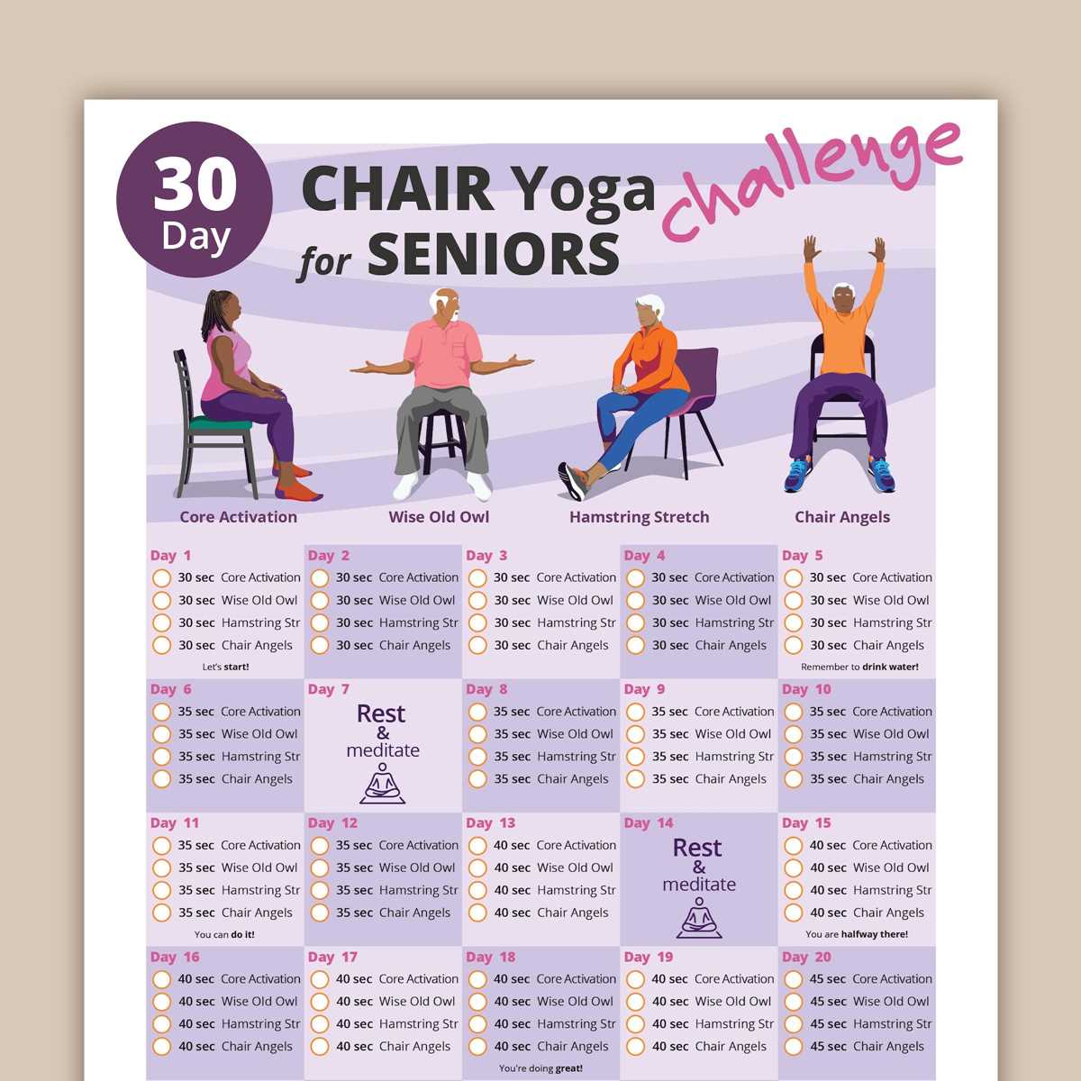 chair yoga printable chart free chair yoga printable chart free