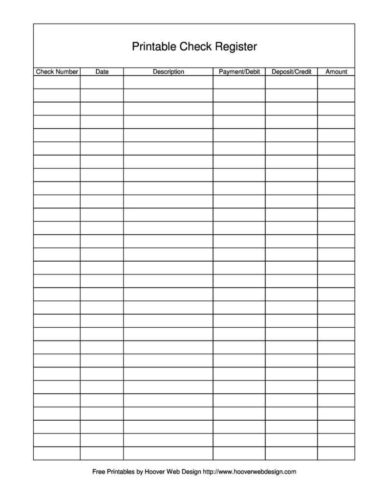 check registers printable check registers printable