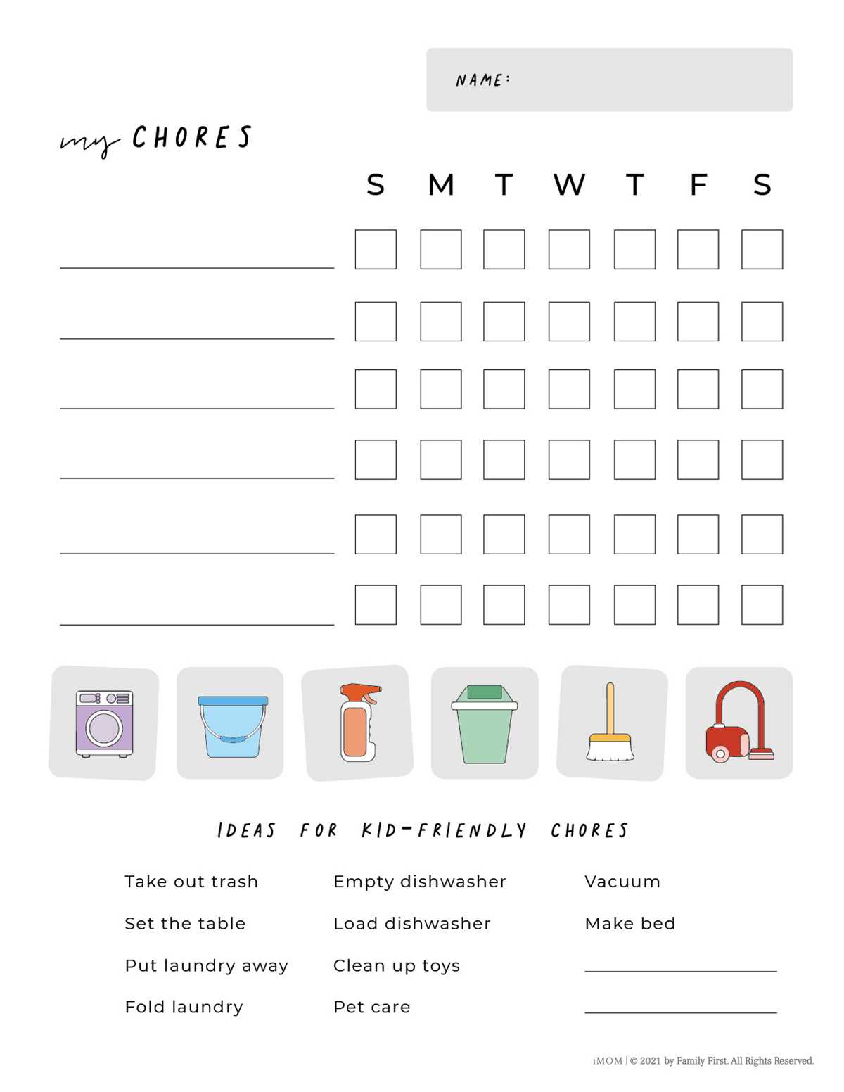 chores list printable chores list printable