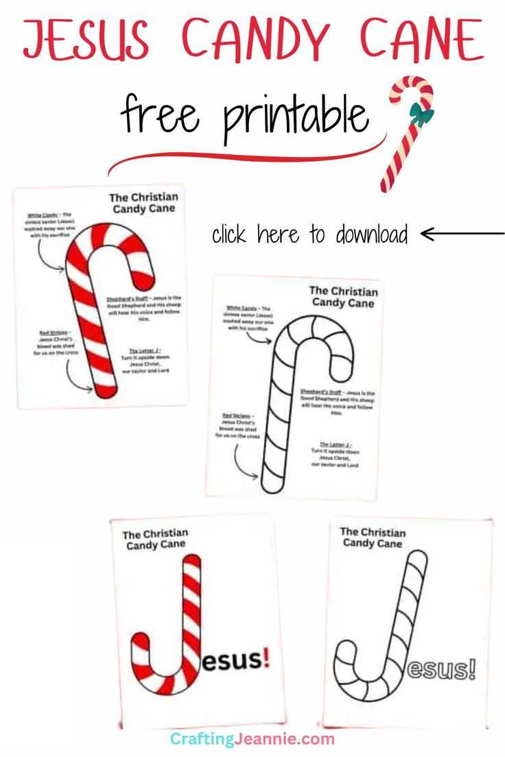 christian story of the candy cane printable
