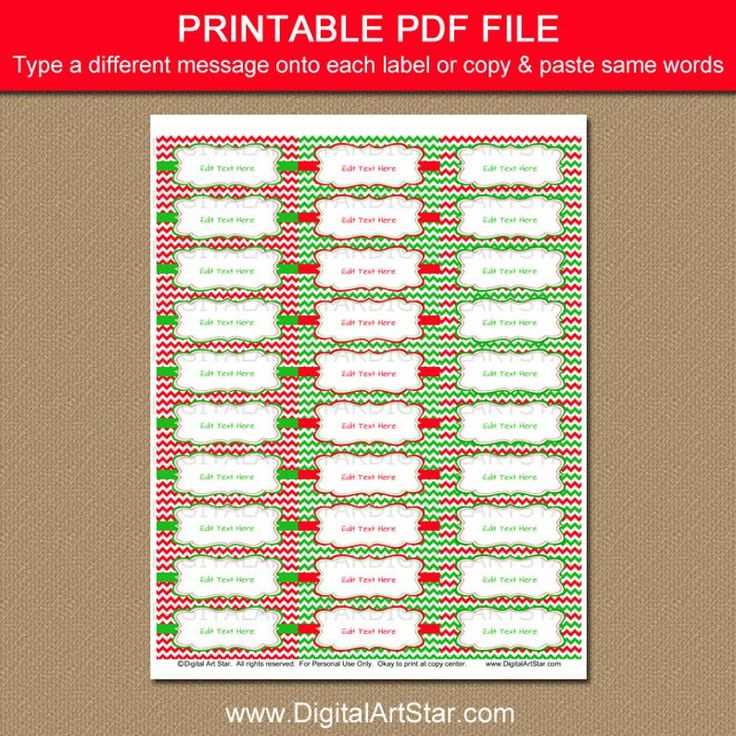christmas address labels printable free