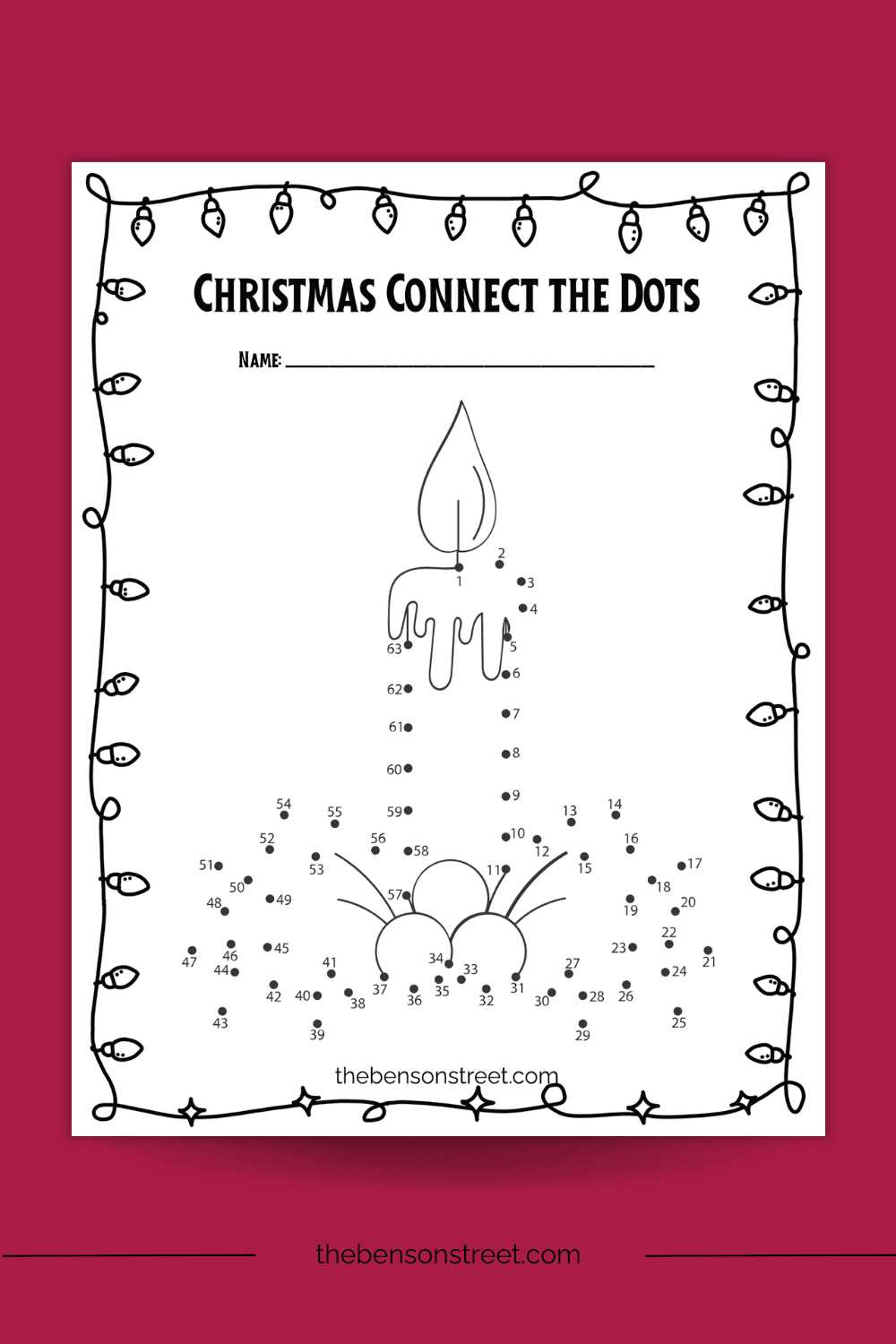 christmas connect the dots free printable
