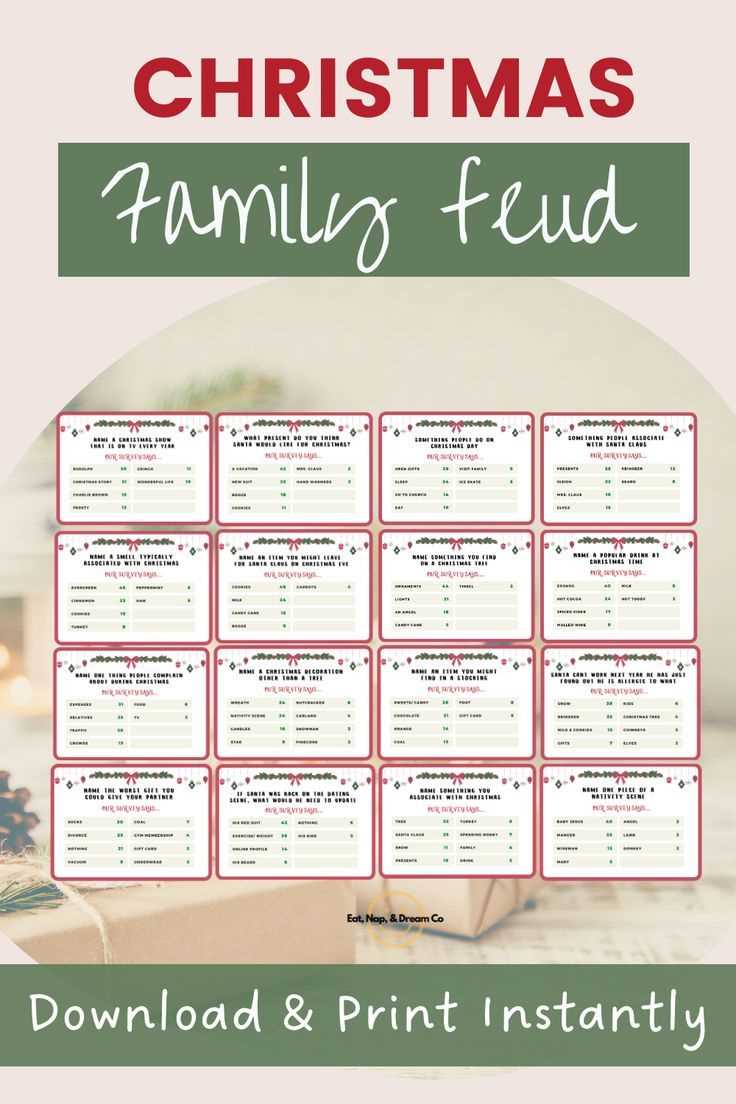 christmas family feud questions and answers printable christmas family feud questions and answers printable