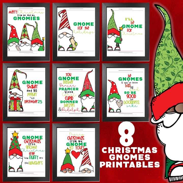 christmas gnomes printable christmas gnomes printable