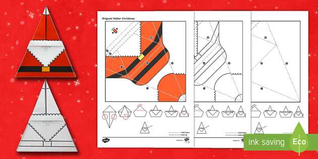 christmas origami printable christmas origami printable