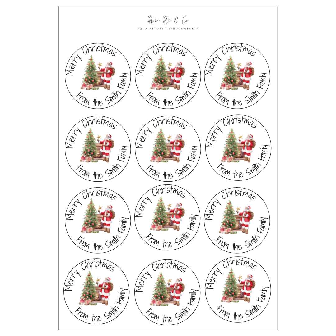 christmas printable stickers