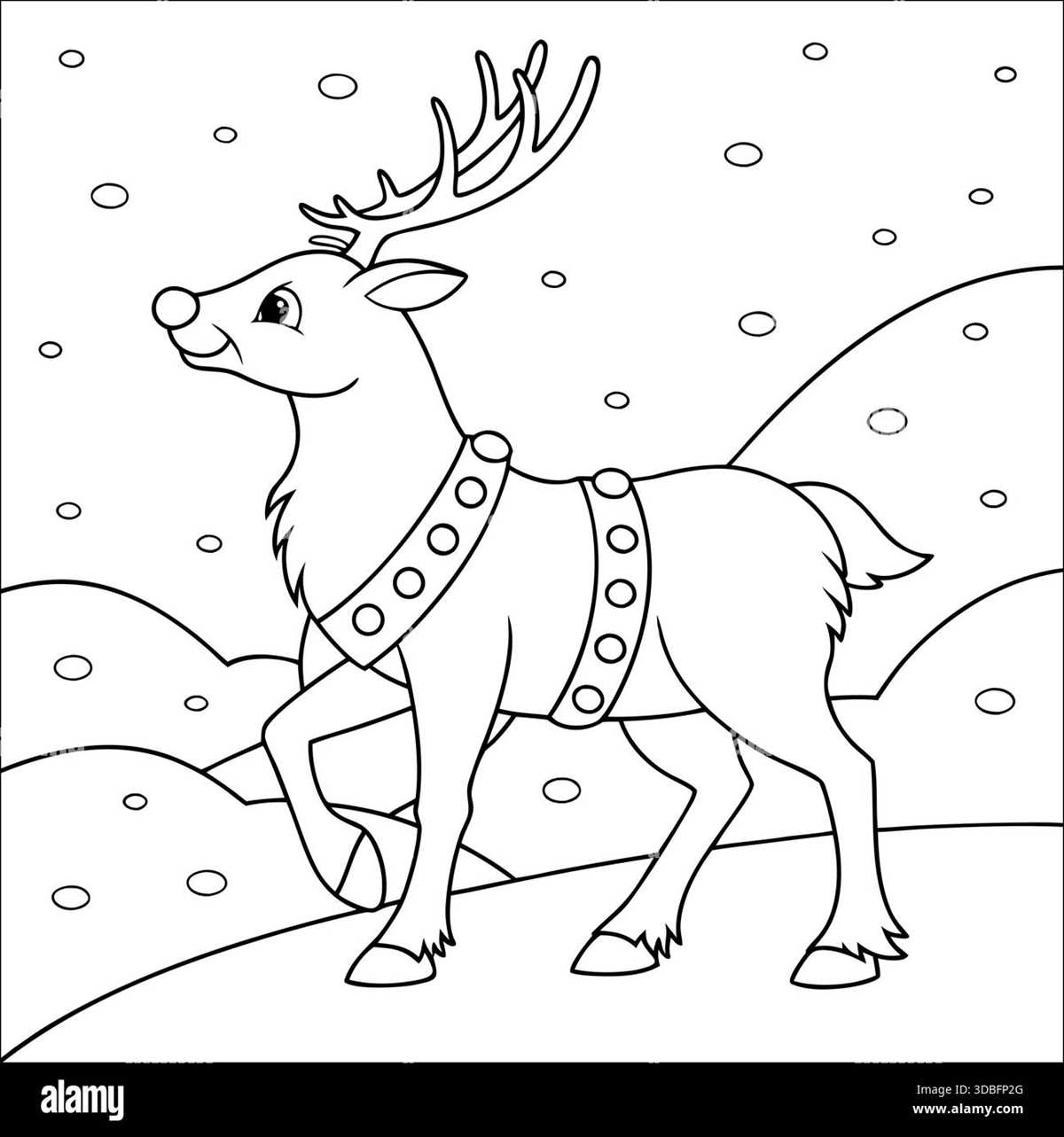 christmas reindeer printable coloring pages