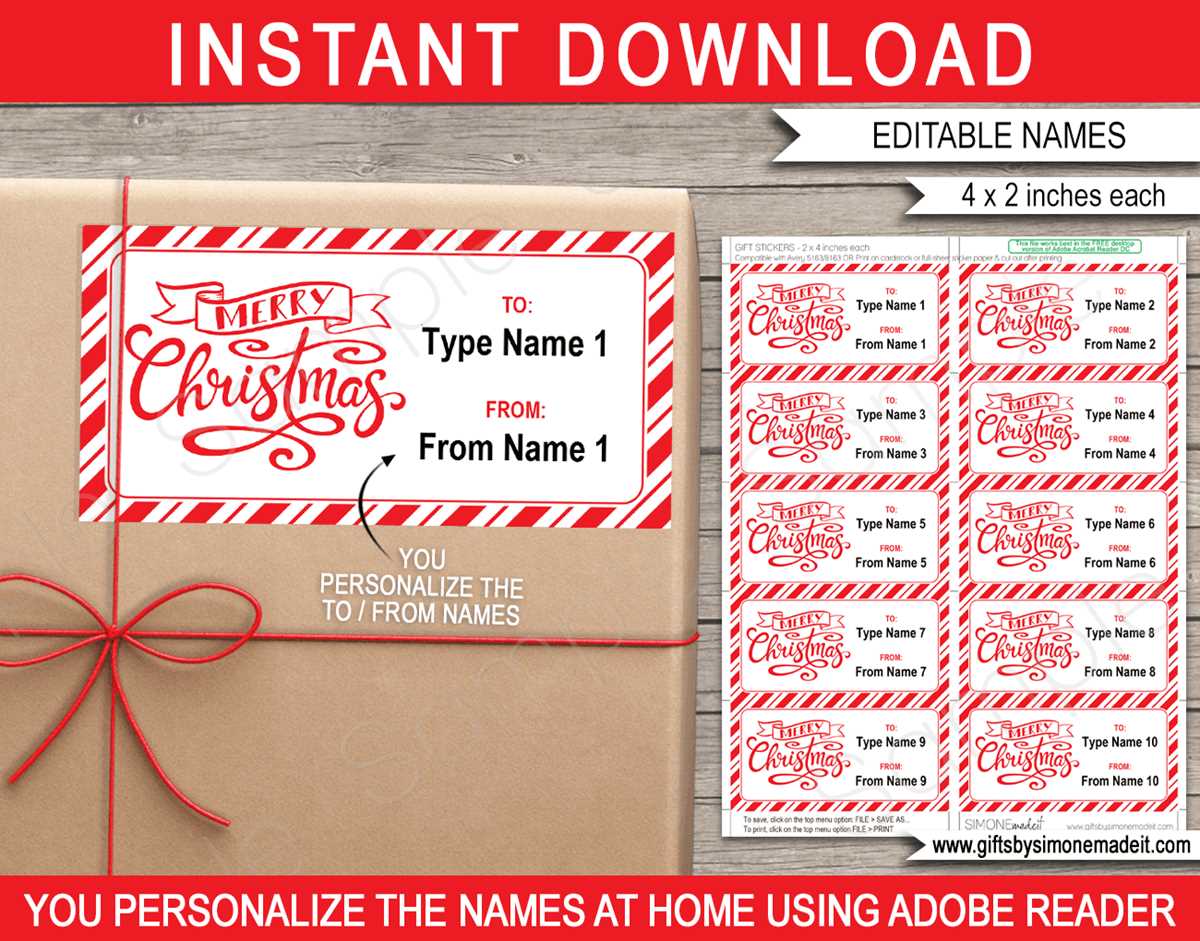 christmas sticker printables