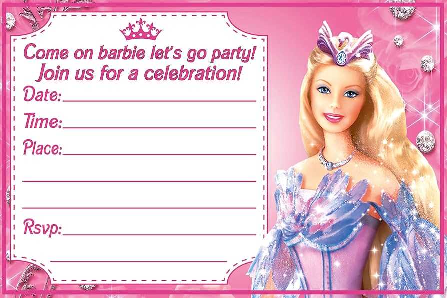 printable barbie birthday invitations printable barbie birthday invitations
