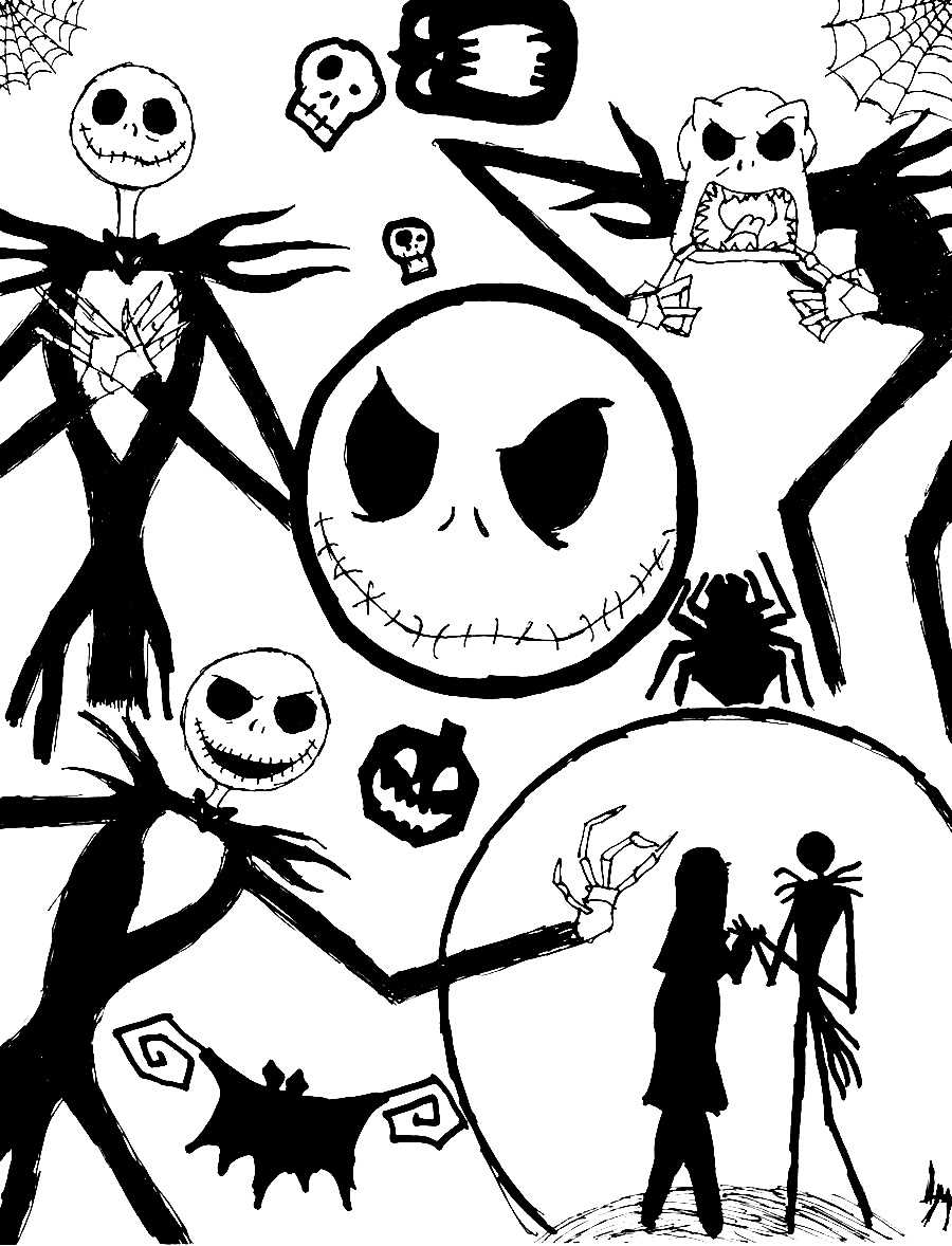 nightmare before christmas printable coloring pages nightmare before christmas printable coloring pages