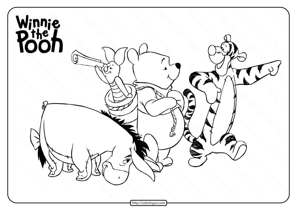 winnie the pooh coloring pages printable