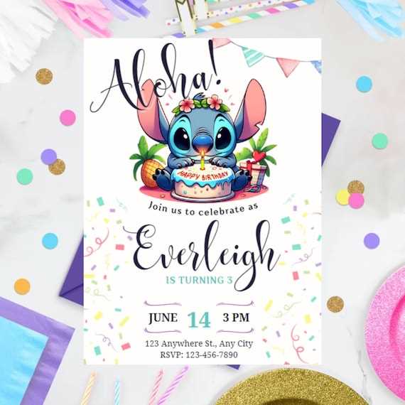 free printable stitch birthday invitations free printable stitch birthday invitations