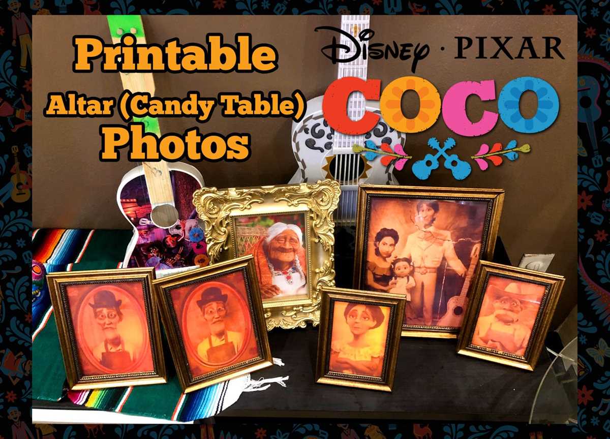 coco ofrenda family pictures printable